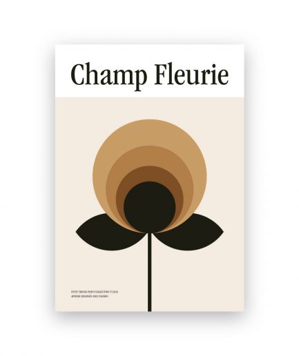 Matte Paper Poster "CHAMP FLEURIE 01" (Frame not included)