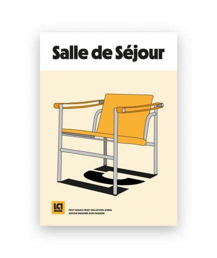 Matte Paper Poster “SALLE DE SÉJOUR” (Frame not included)