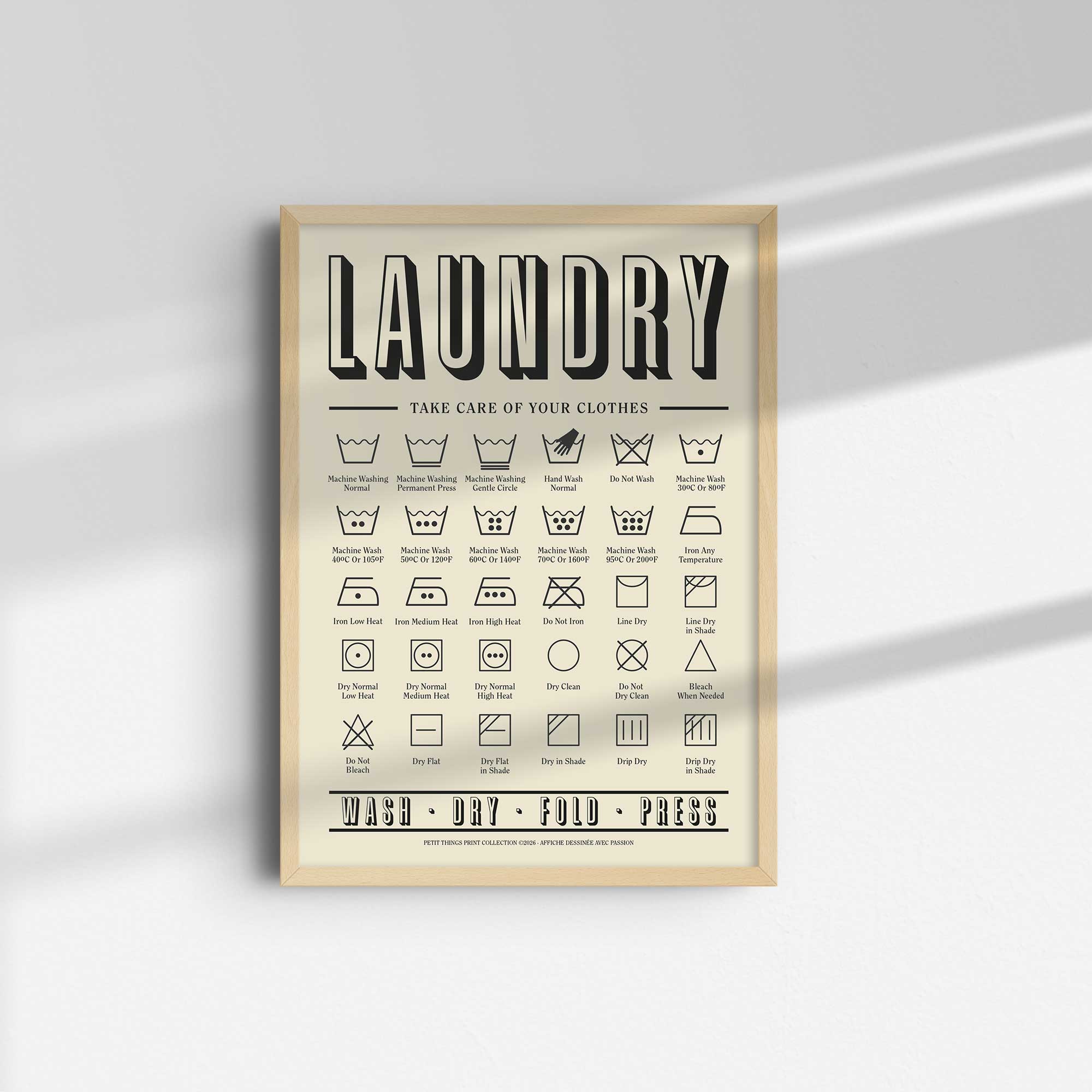 Framed matte paper poster - Laundry