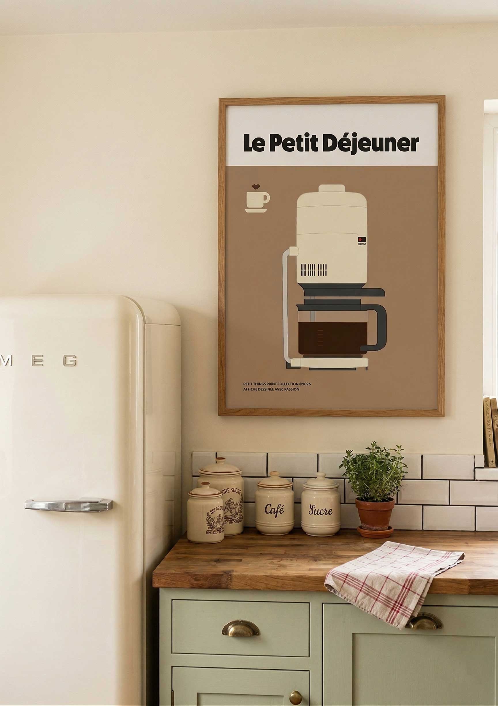 Framed matte paper poster - Le petit Déyeuner Doré