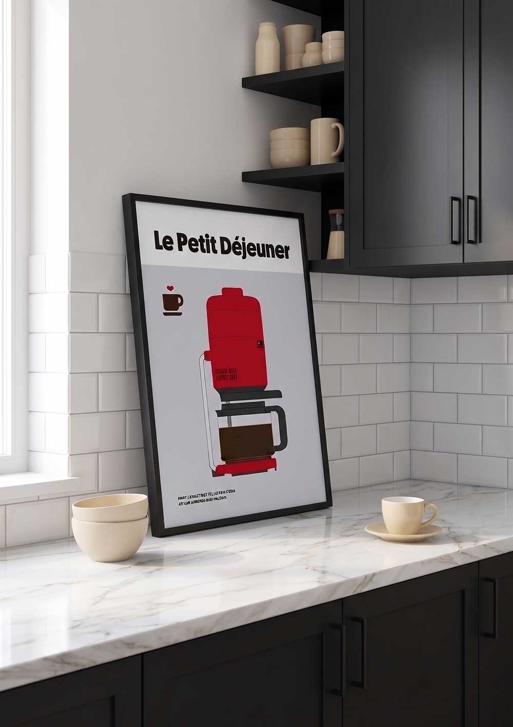 Framed matte paper poster - Le petit Déyeuner Rouge