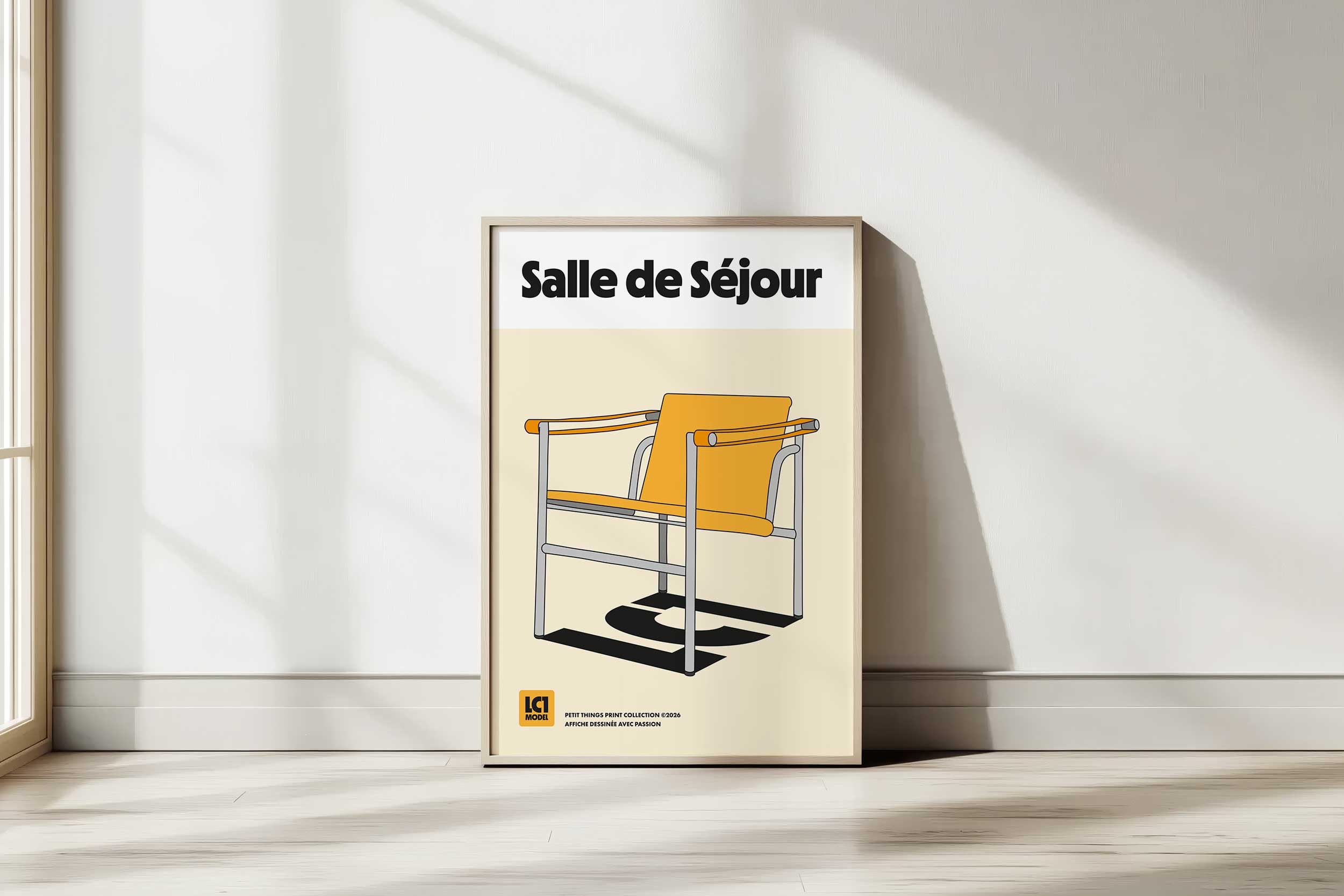 Framed matte paper poster - Salle de Séjour