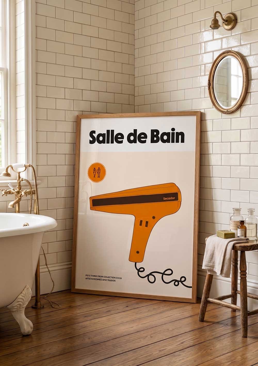 Framed matte paper poster - Salle de Bain