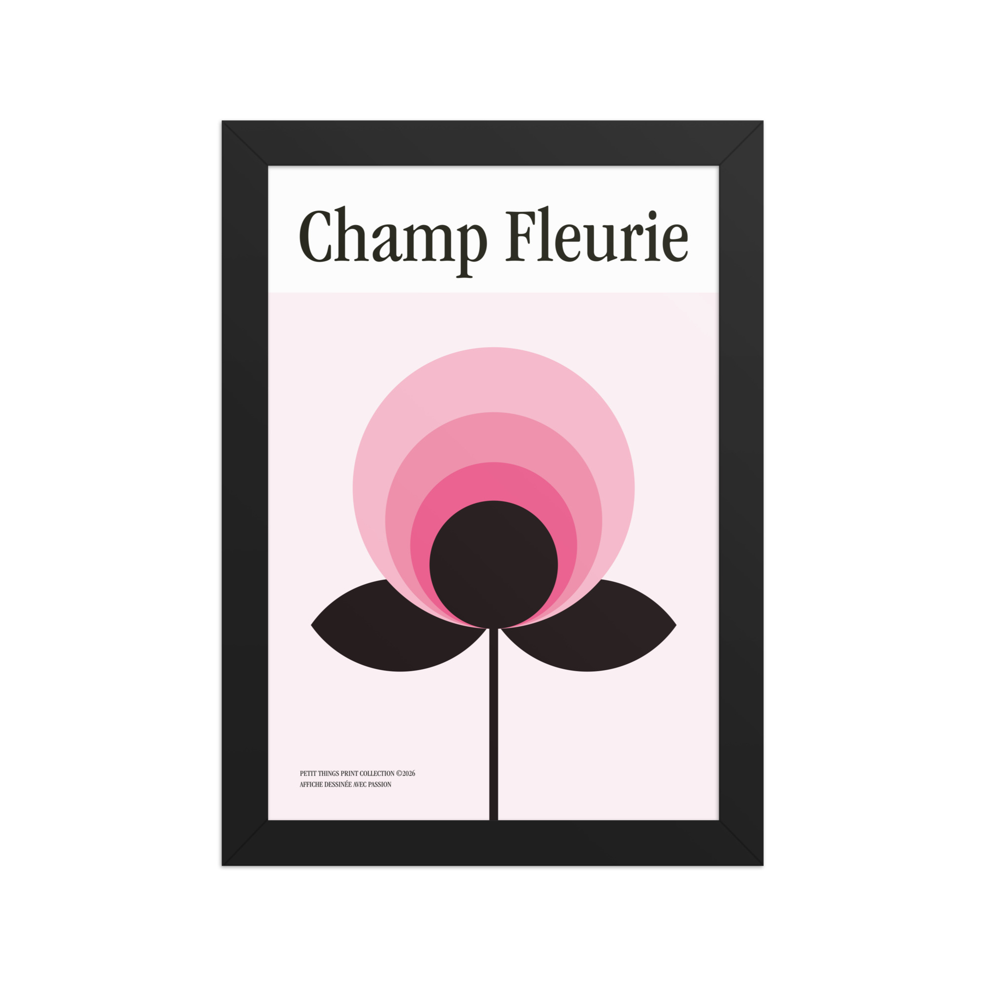 Framed matte paper poster - Champ Fleurie Rosé