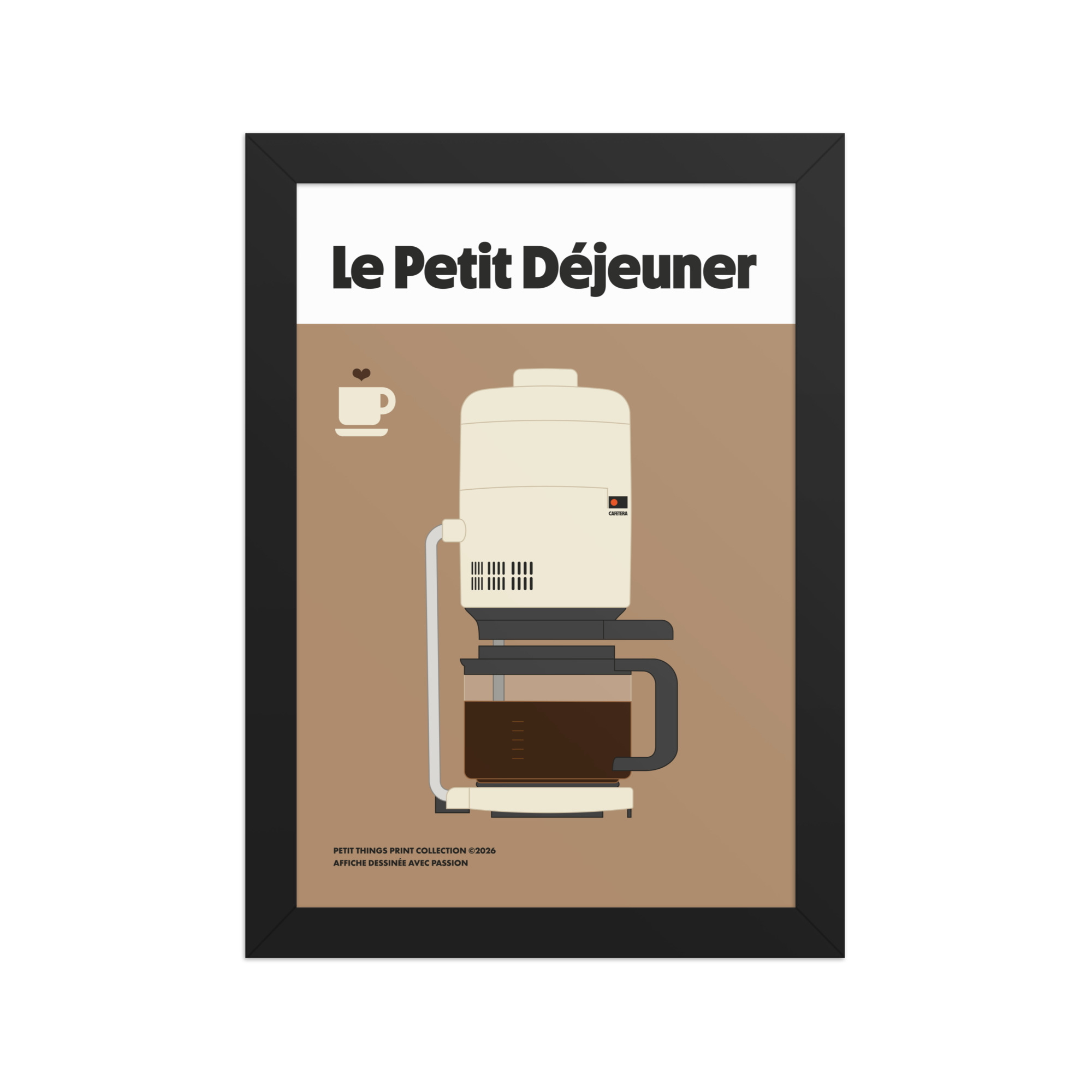 Framed matte paper poster - Le petit Déyeuner Doré