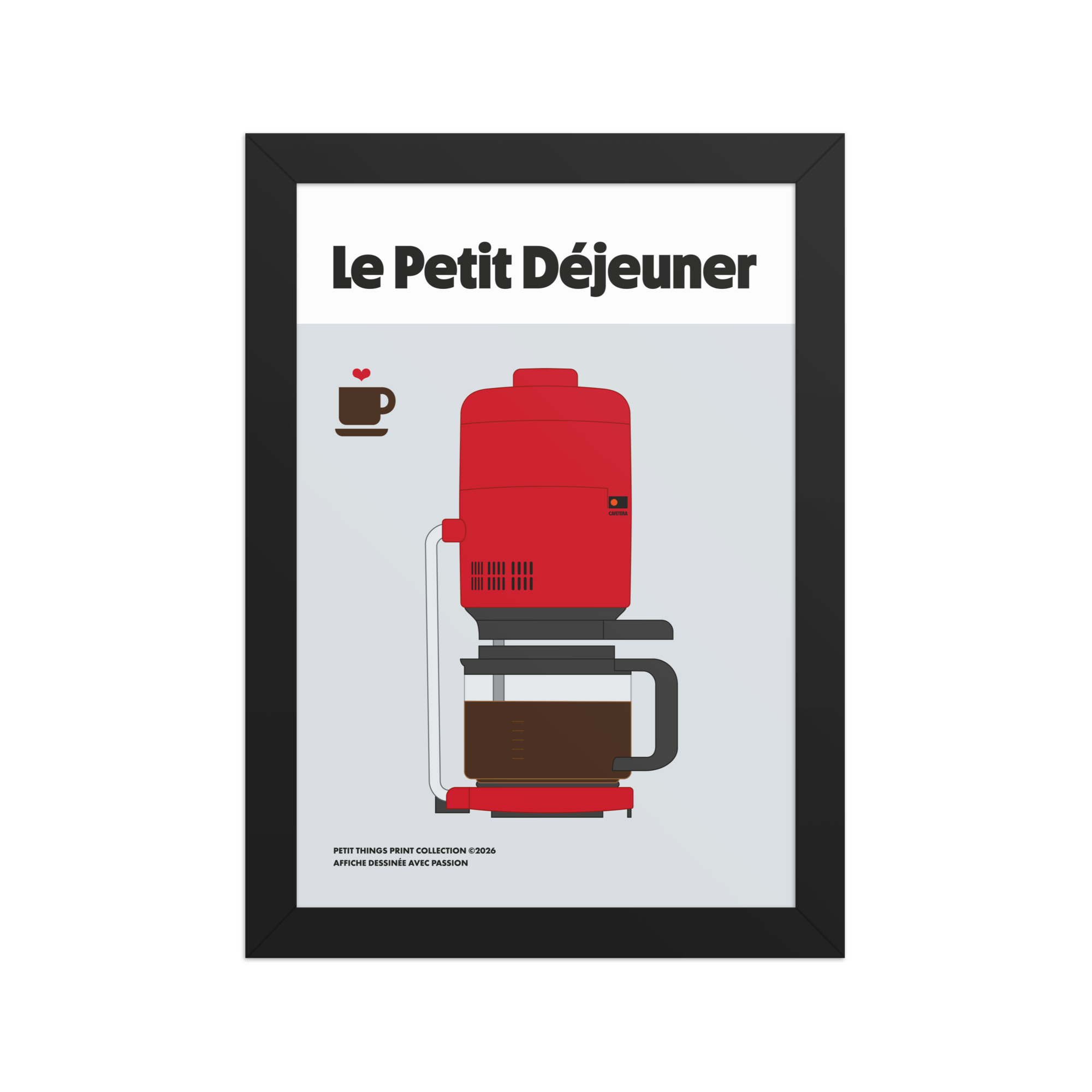 Framed matte paper poster - Le petit Déyeuner Rouge