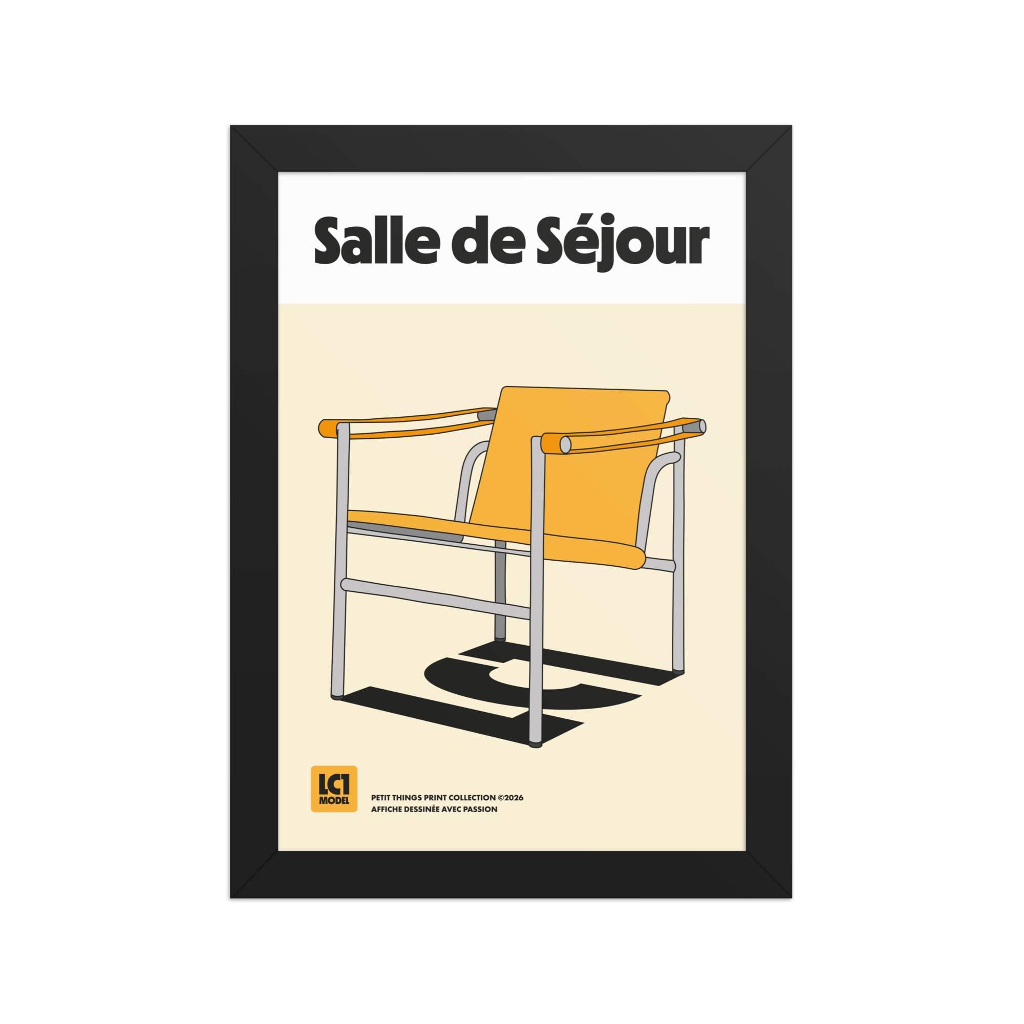Framed matte paper poster - Salle de Séjour