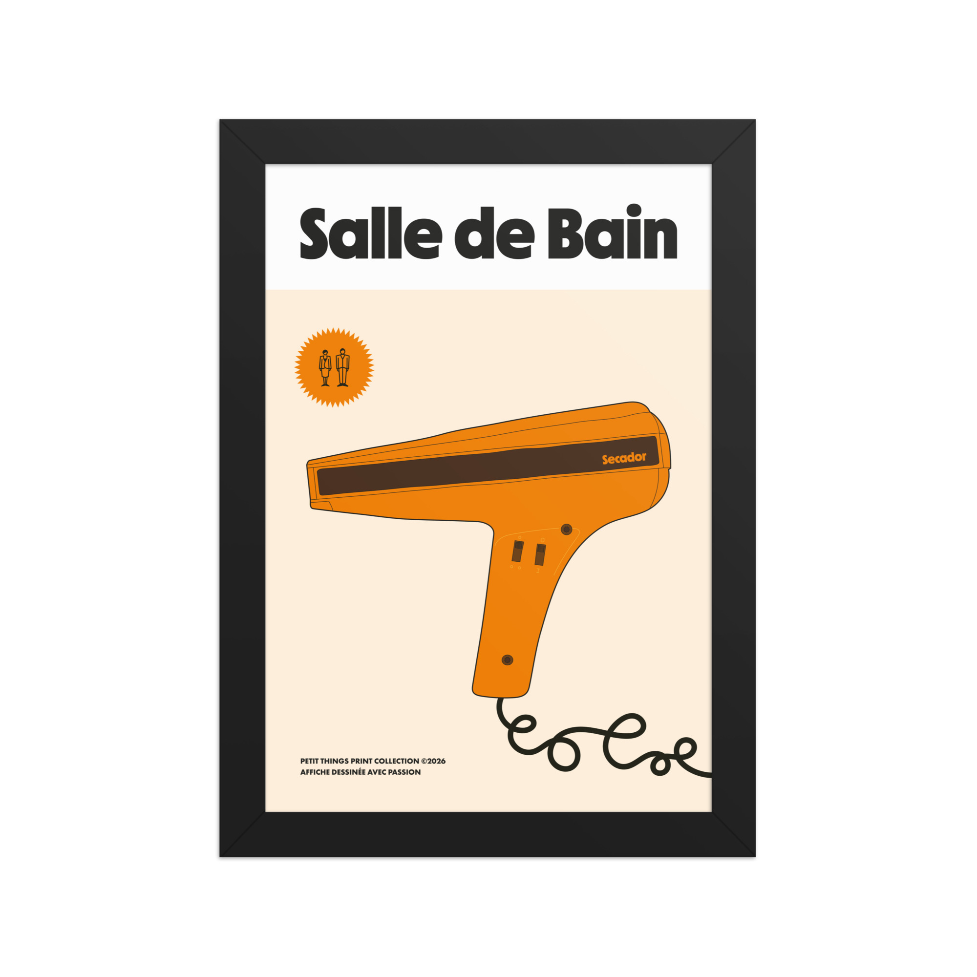 Framed matte paper poster - Salle de Bain