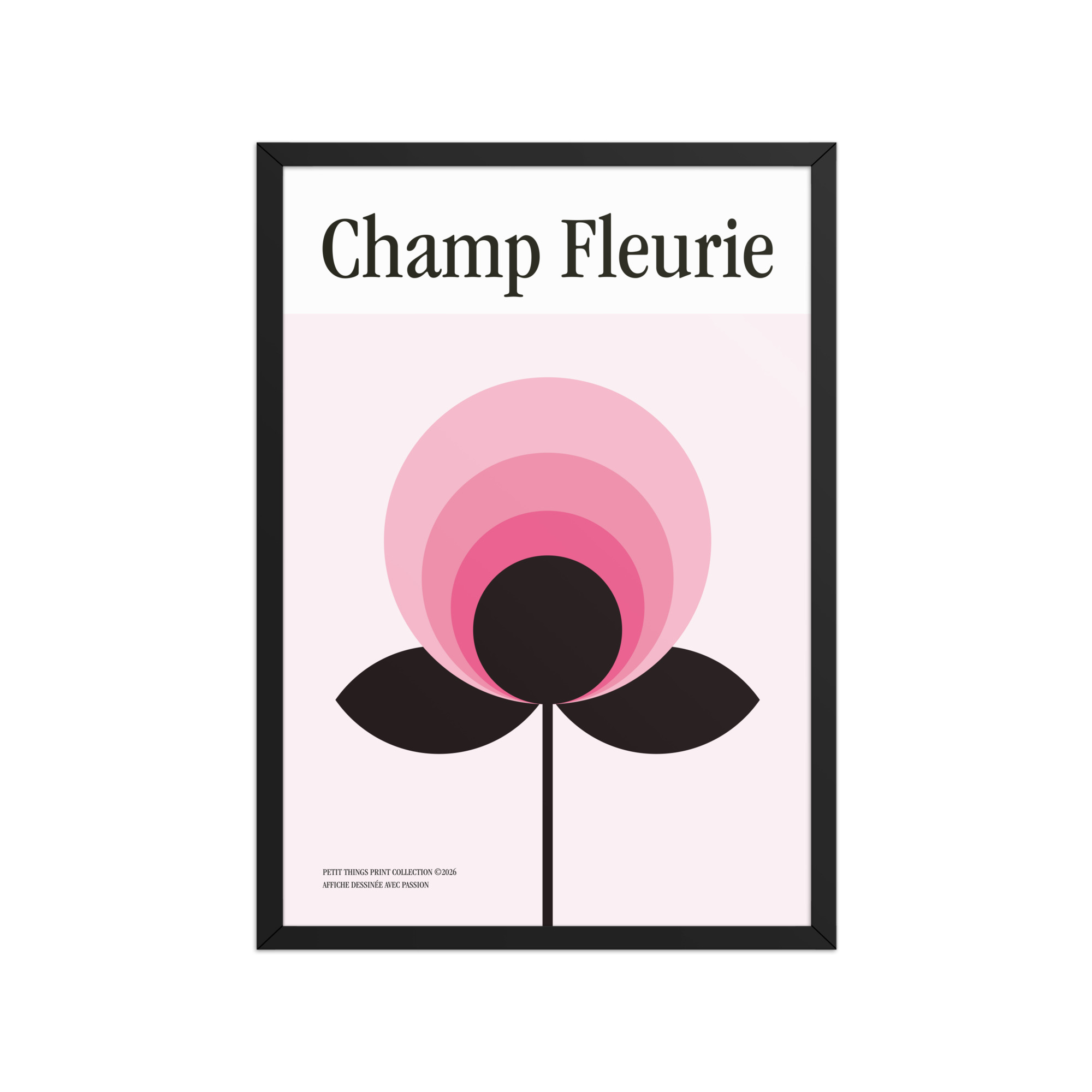 Framed matte paper poster - Champ Fleurie Rosé