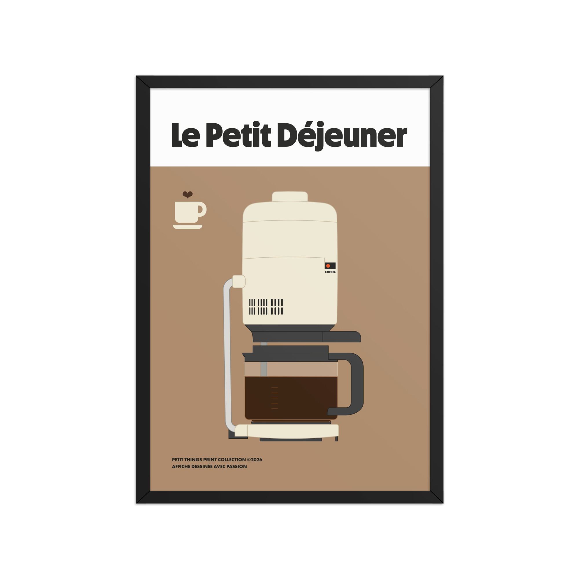 Framed matte paper poster - Le petit Déyeuner Doré
