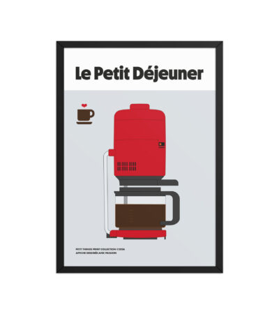 Framed matte paper poster – Le petit Déyeuner Rouge