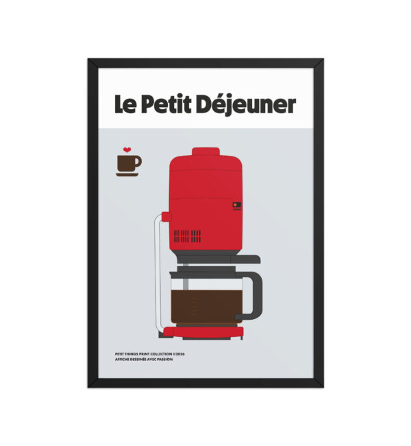 Framed matte paper poster – Le petit Déyeuner Rouge