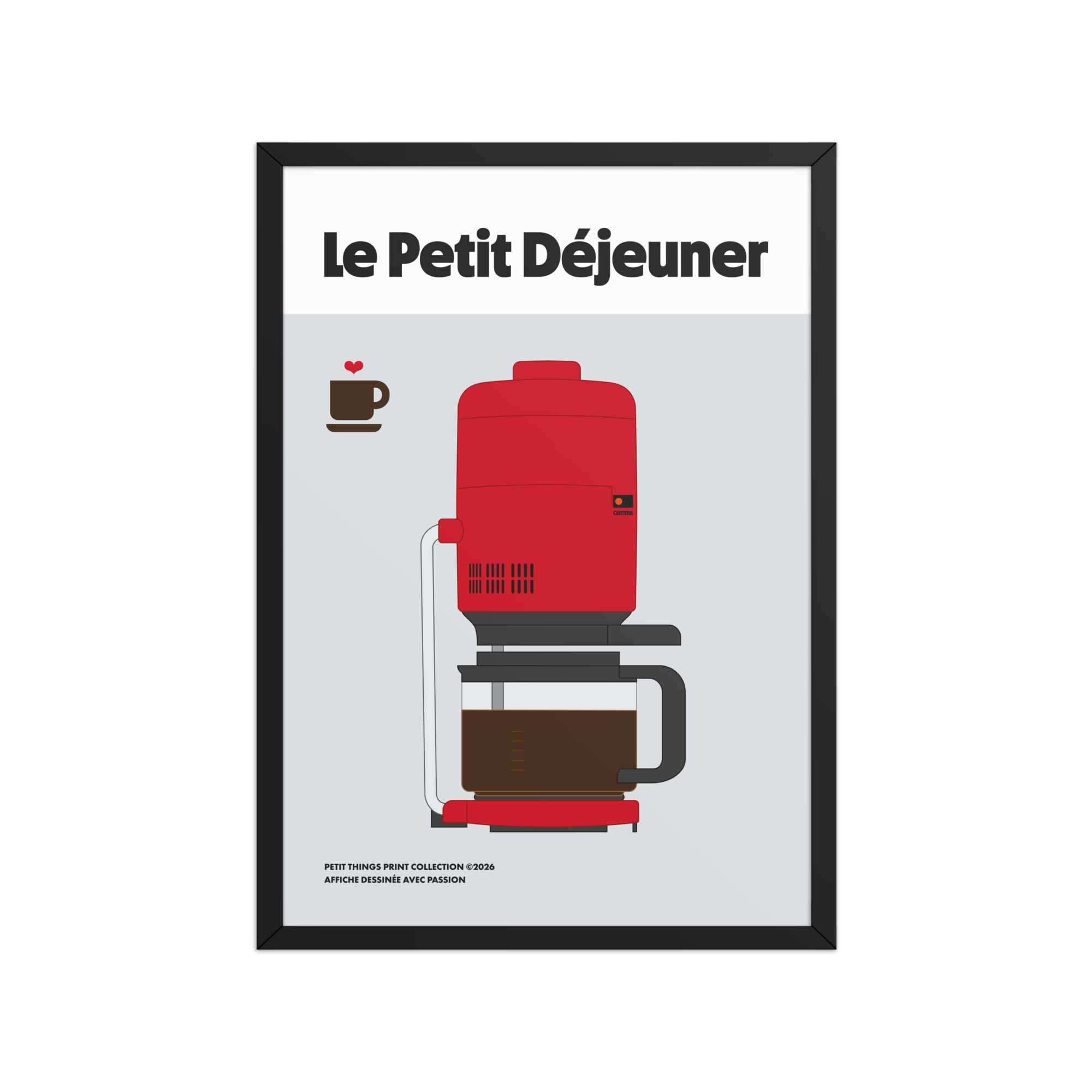 Framed matte paper poster - Le petit Déyeuner Rouge