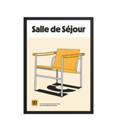 Framed matte paper poster – Salle de Séjour