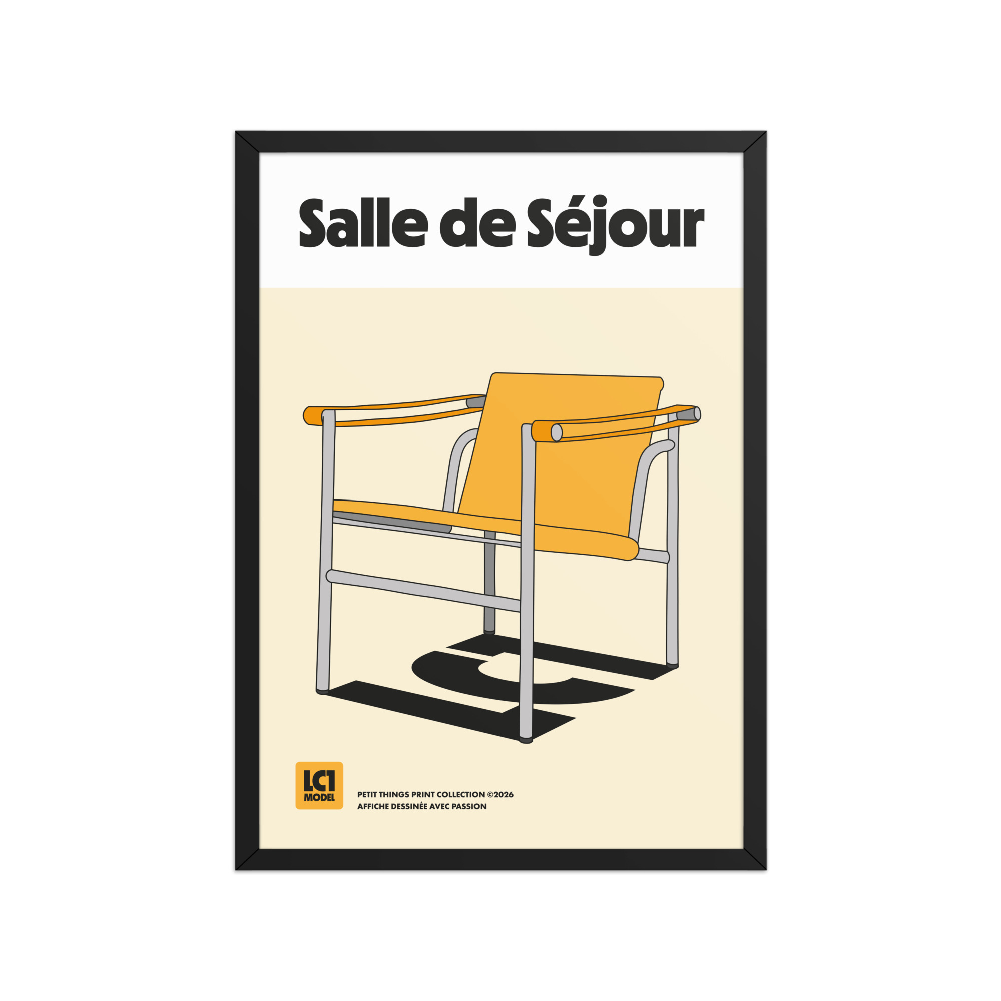 Framed matte paper poster - Salle de Séjour