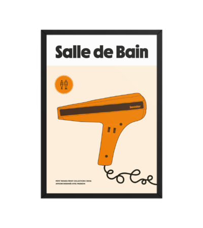 Framed matte paper poster – Salle de Bain