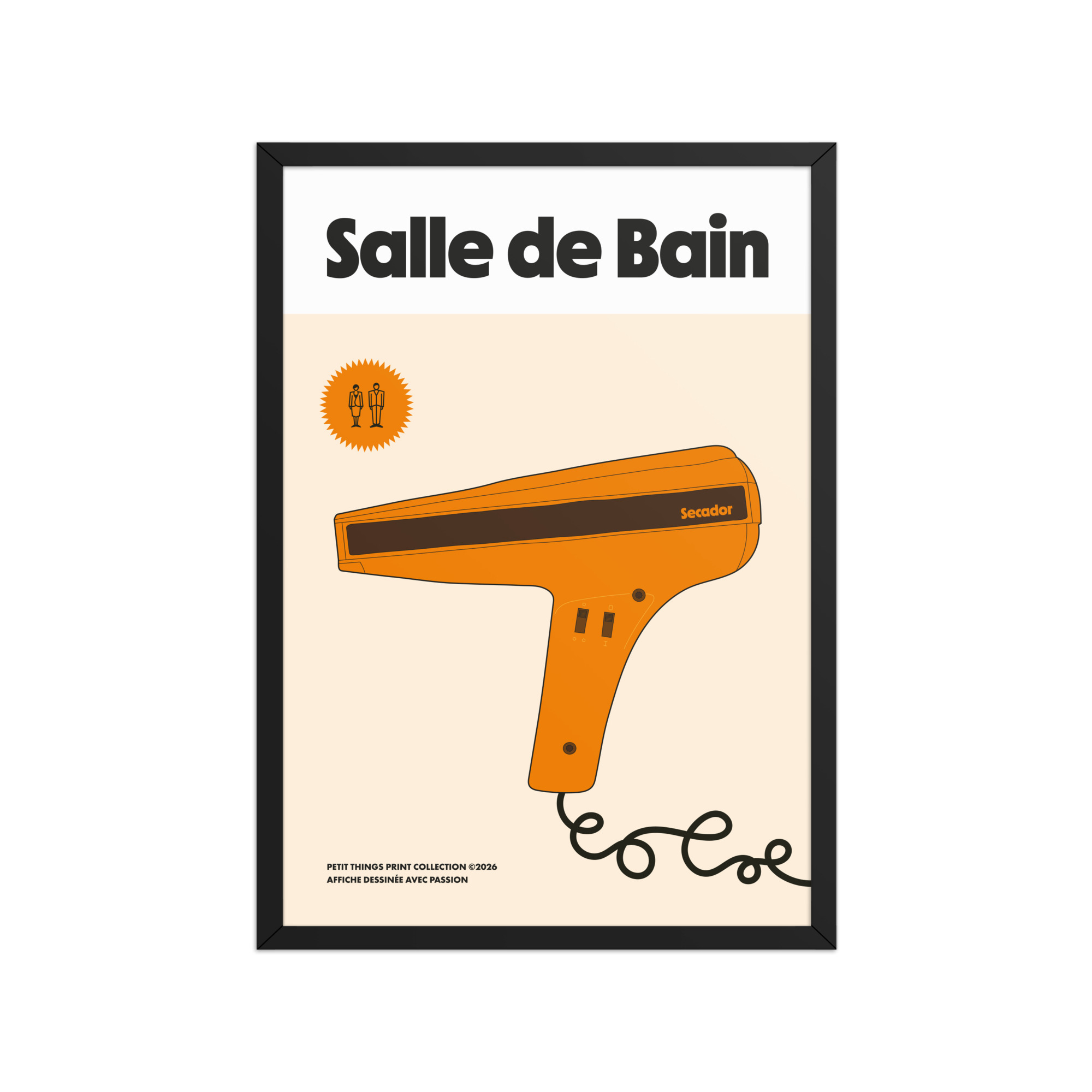 Framed matte paper poster - Salle de Bain