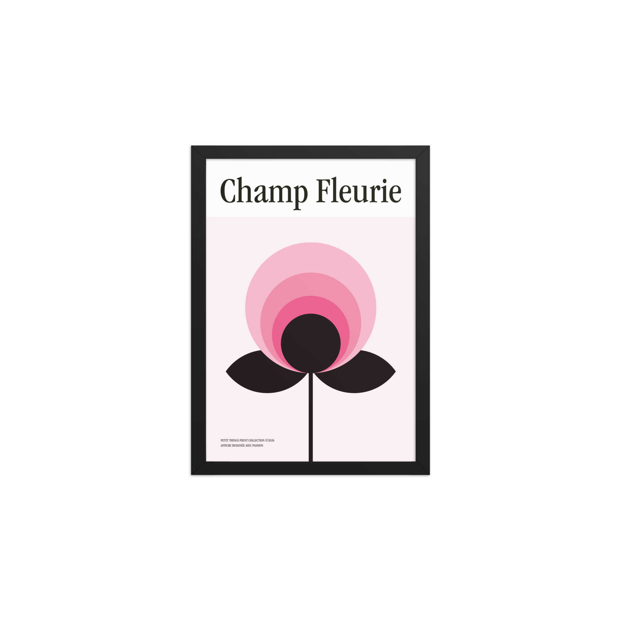 Framed matte paper poster - Champ Fleurie Rosé