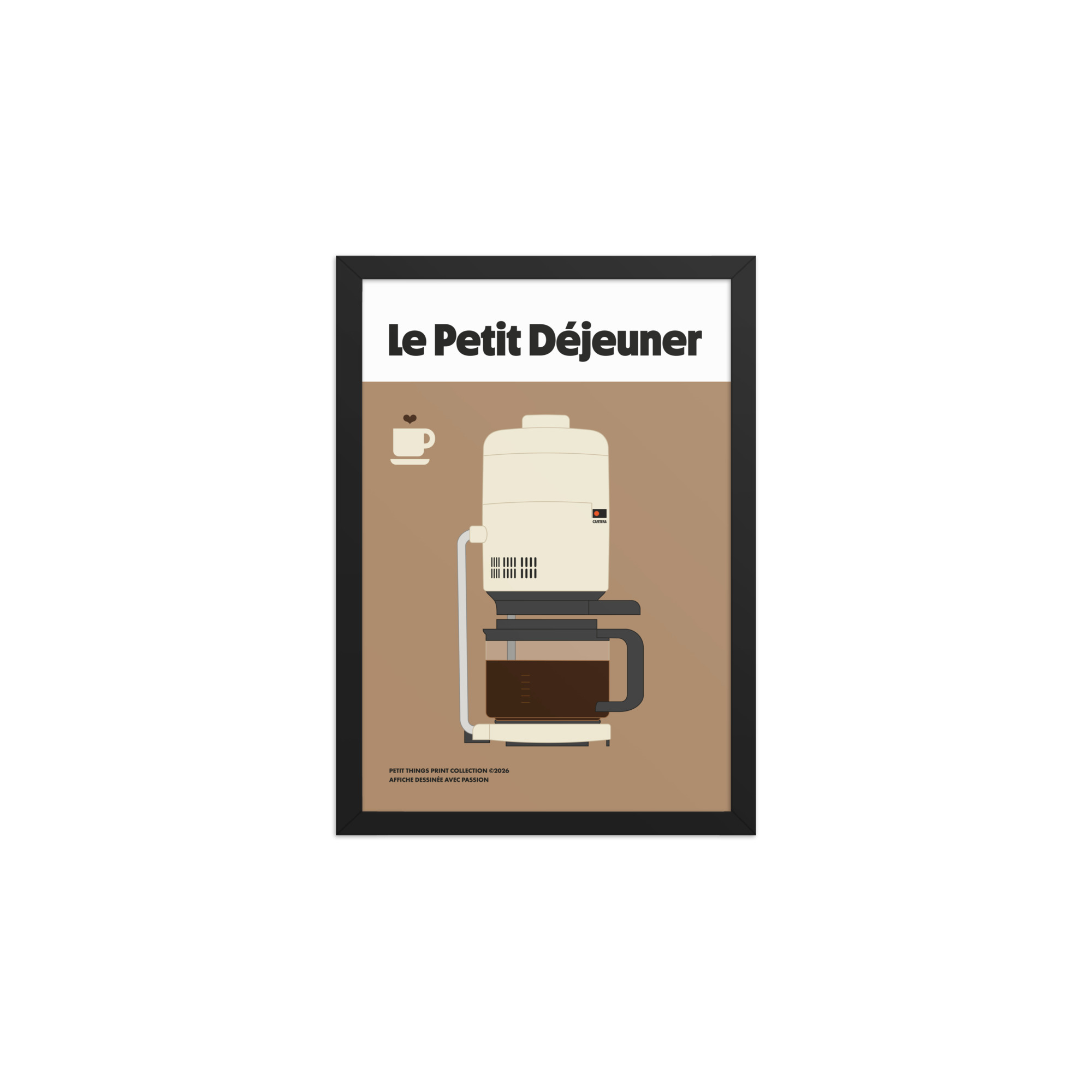 Framed matte paper poster - Le petit Déyeuner Doré