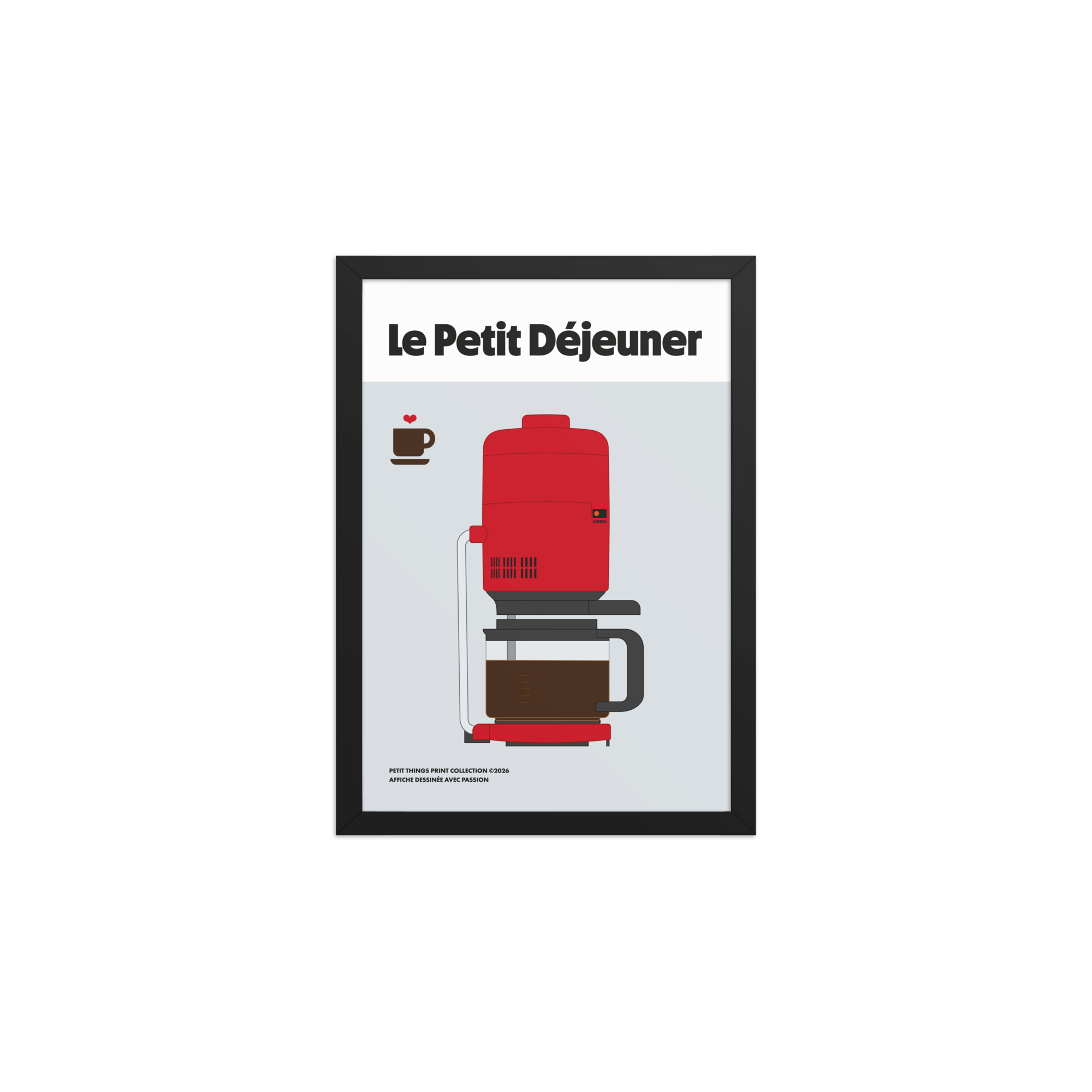 Framed matte paper poster - Le petit Déyeuner Rouge