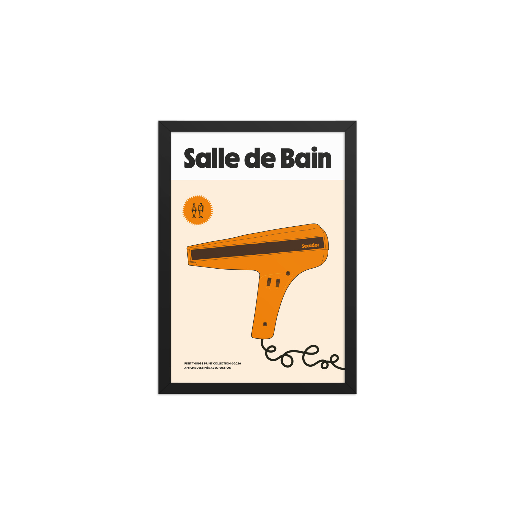 Framed matte paper poster - Salle de Bain