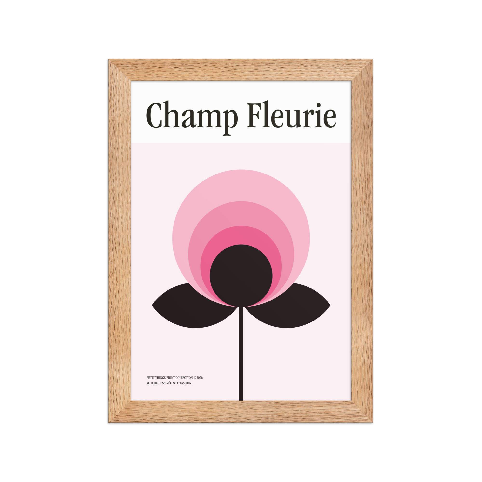 Framed matte paper poster - Champ Fleurie Rosé