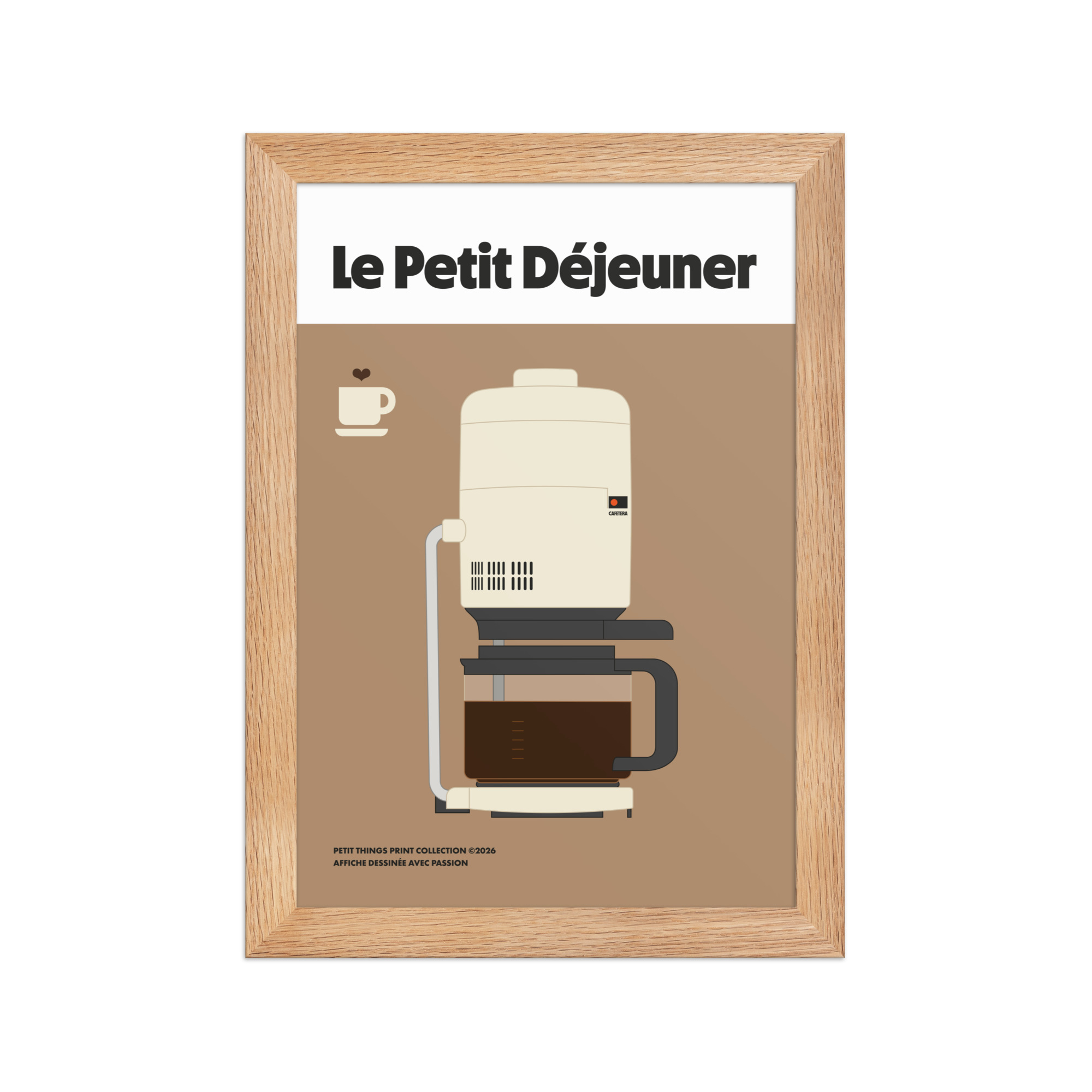 Framed matte paper poster - Le petit Déyeuner Doré