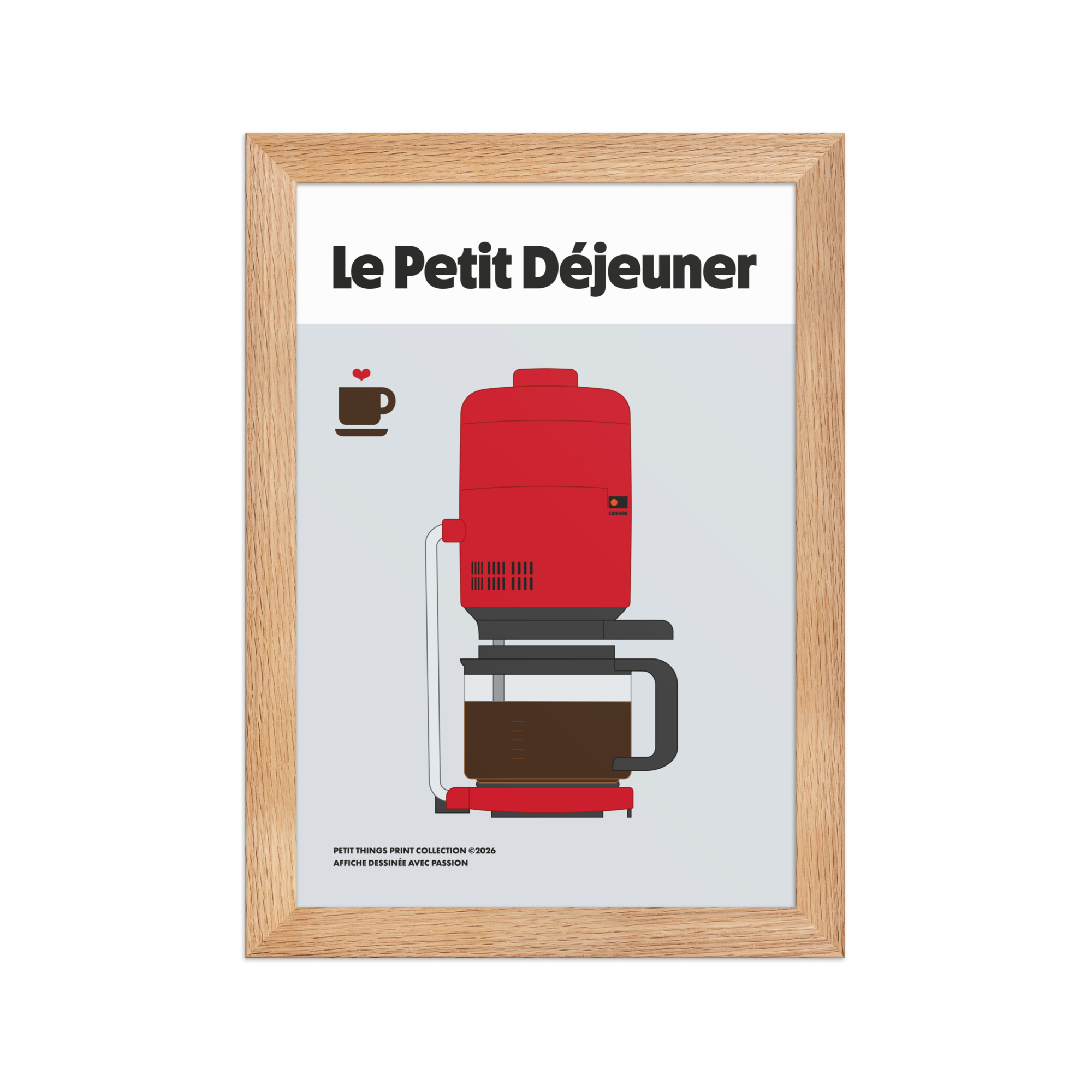 Framed matte paper poster - Le petit Déyeuner Rouge