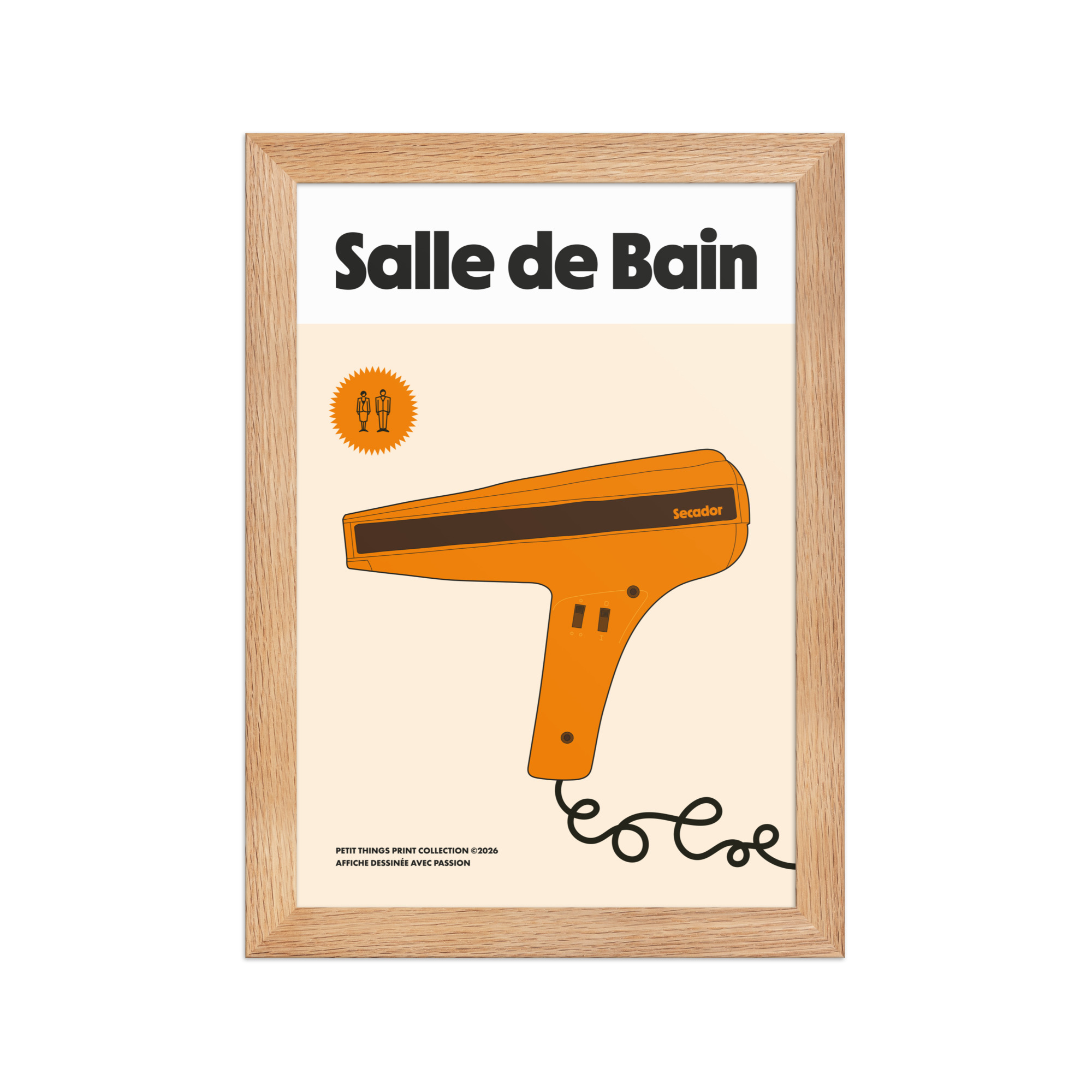 Framed matte paper poster - Salle de Bain
