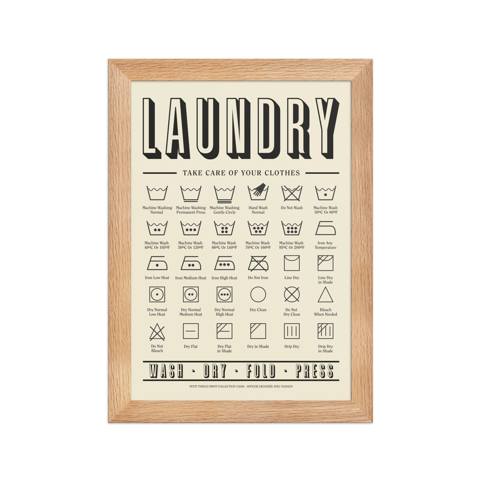 Framed matte paper poster - Laundry