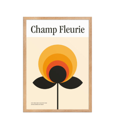 Framed matte paper poster – Champ Fleurie Orange