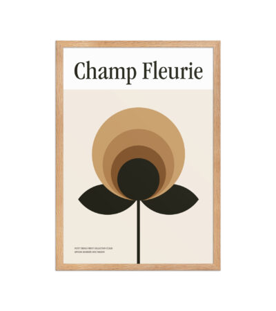 Framed matte paper poster – Champ Fleurie Doré
