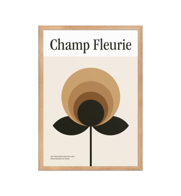 Framed matte paper poster – Champ Fleurie Doré