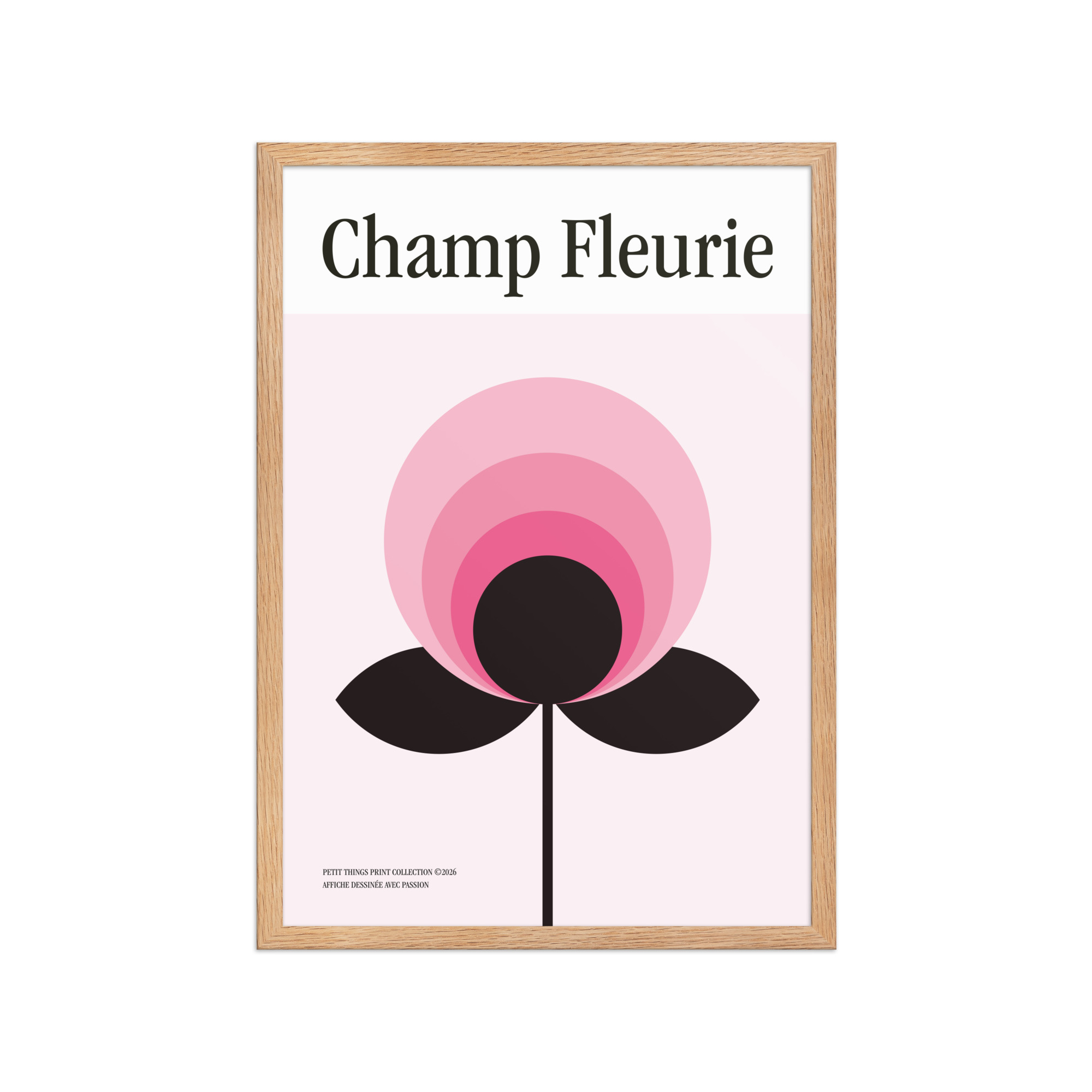 Framed matte paper poster - Champ Fleurie Rosé
