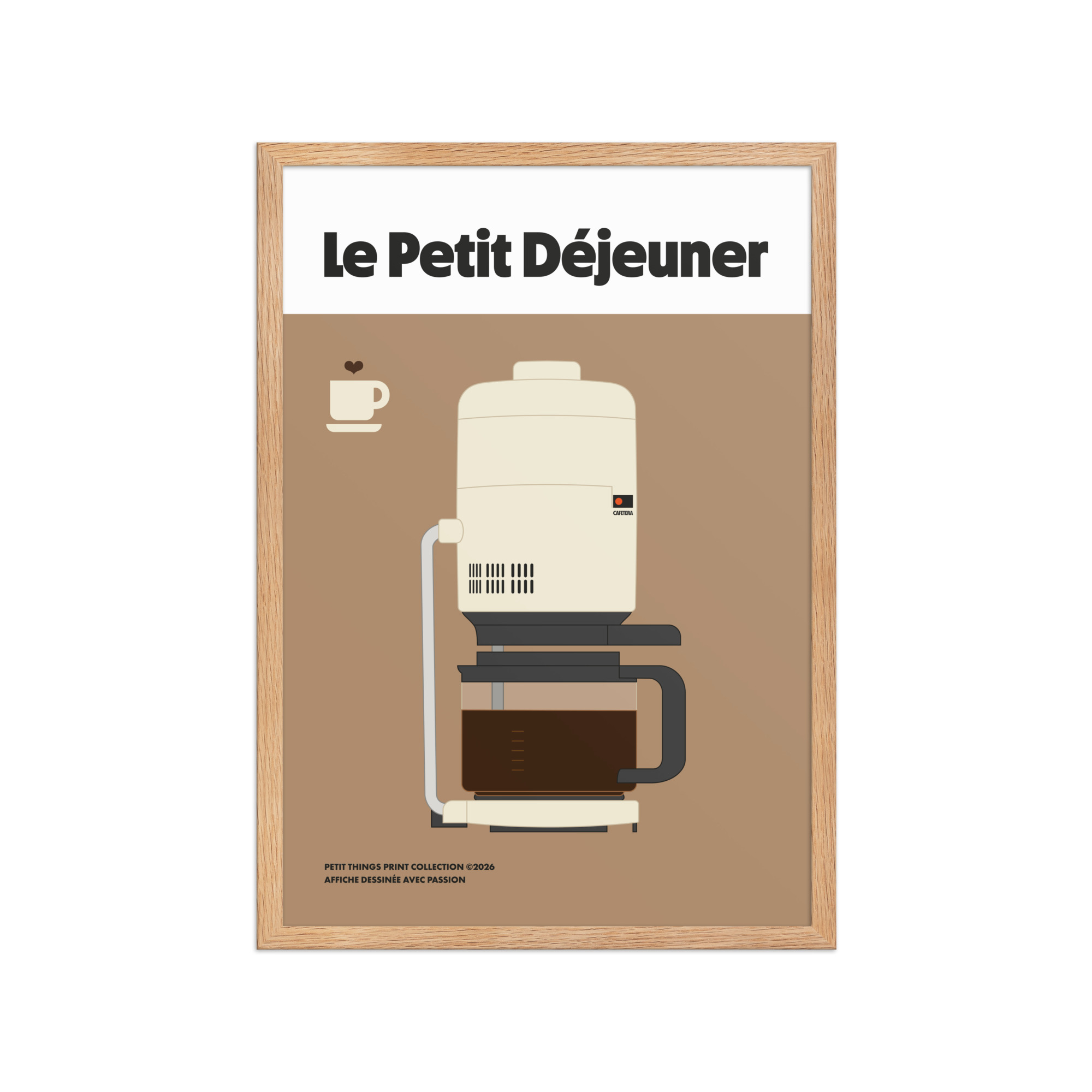 Framed matte paper poster - Le petit Déyeuner Doré