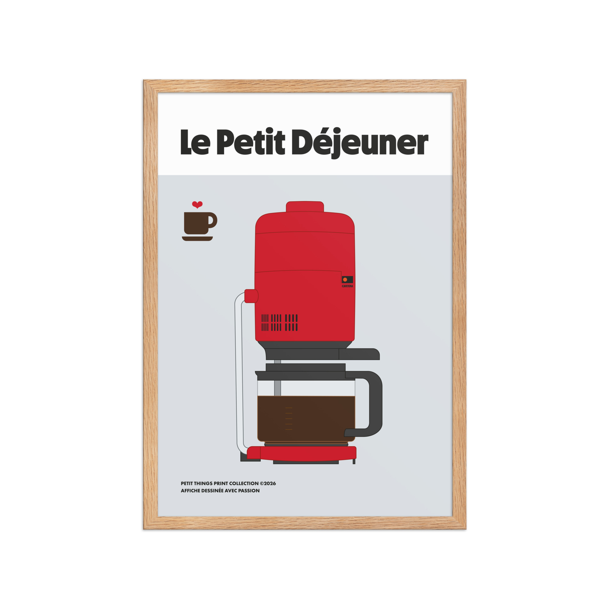 Framed matte paper poster - Le petit Déyeuner Rouge