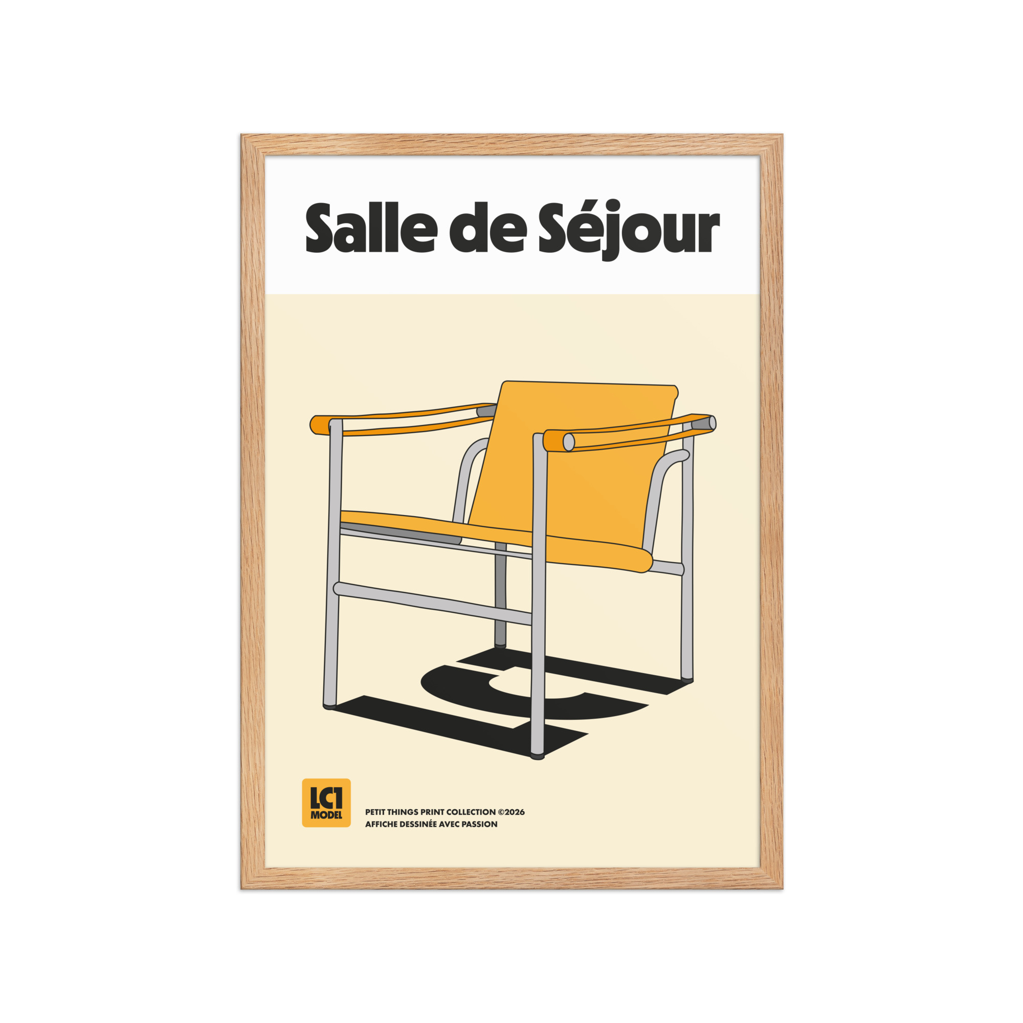 Framed matte paper poster - Salle de Séjour