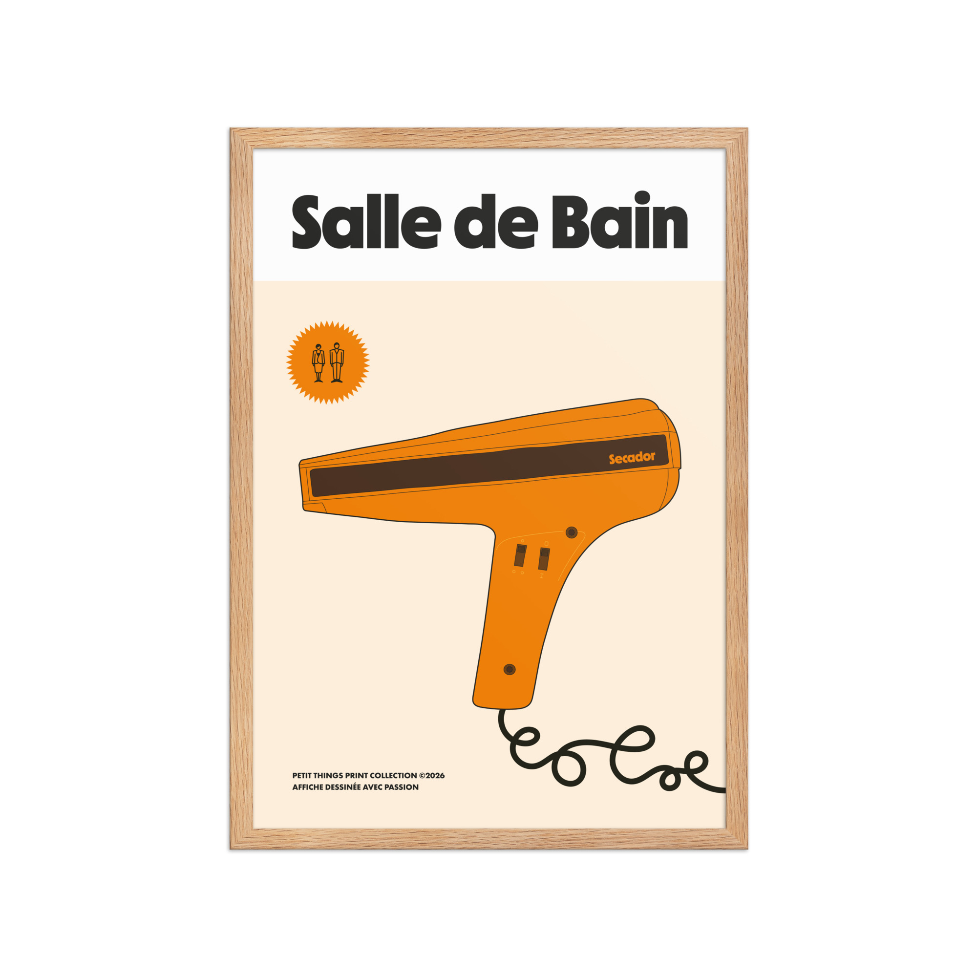 Framed matte paper poster - Salle de Bain