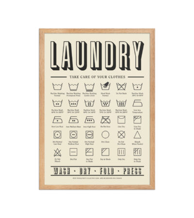 Framed matte paper poster – Laundry