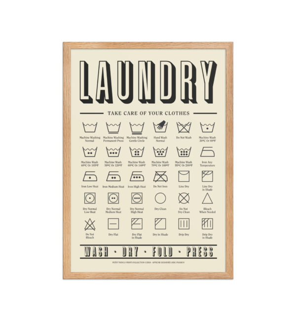 Framed matte paper poster – Laundry