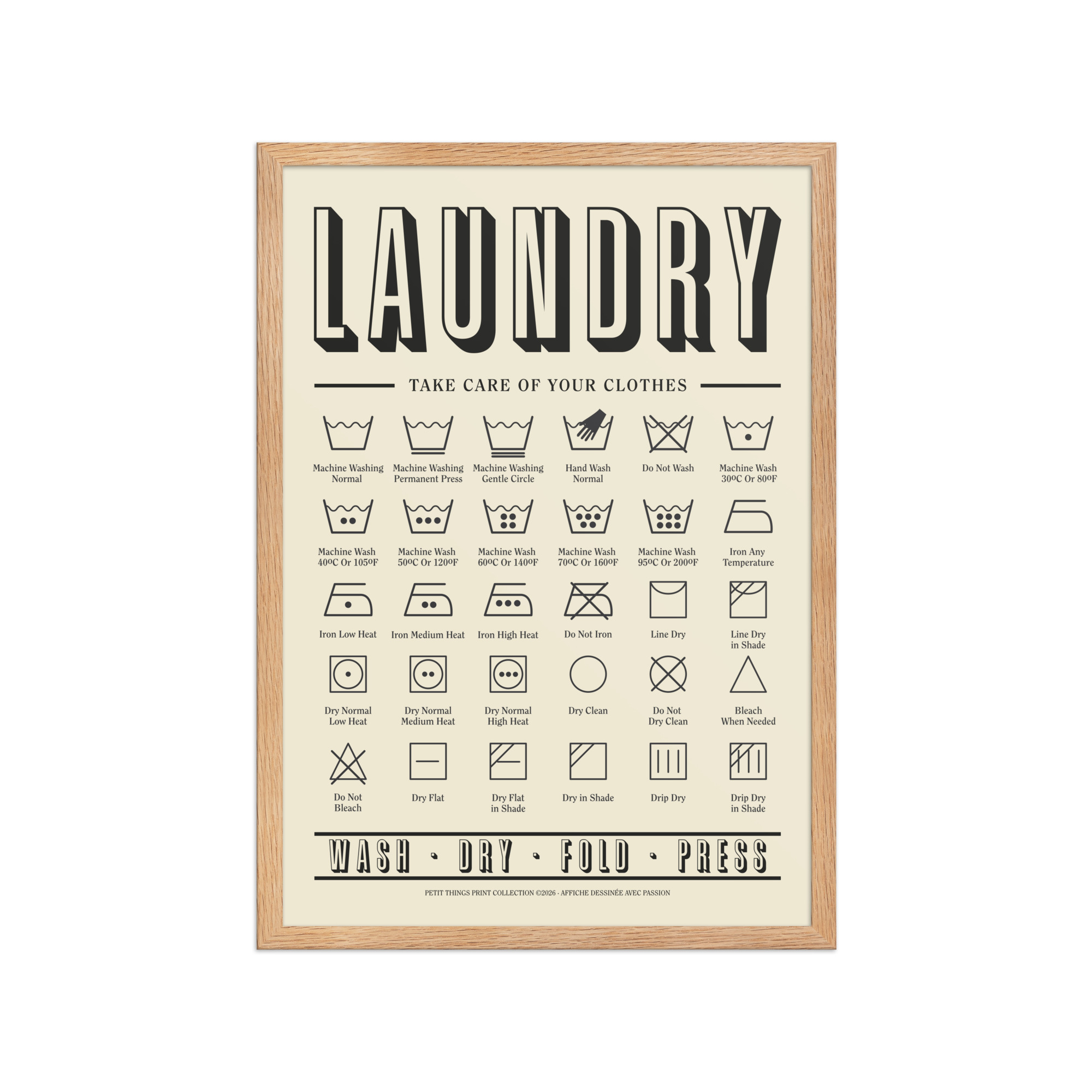 Framed matte paper poster - Laundry