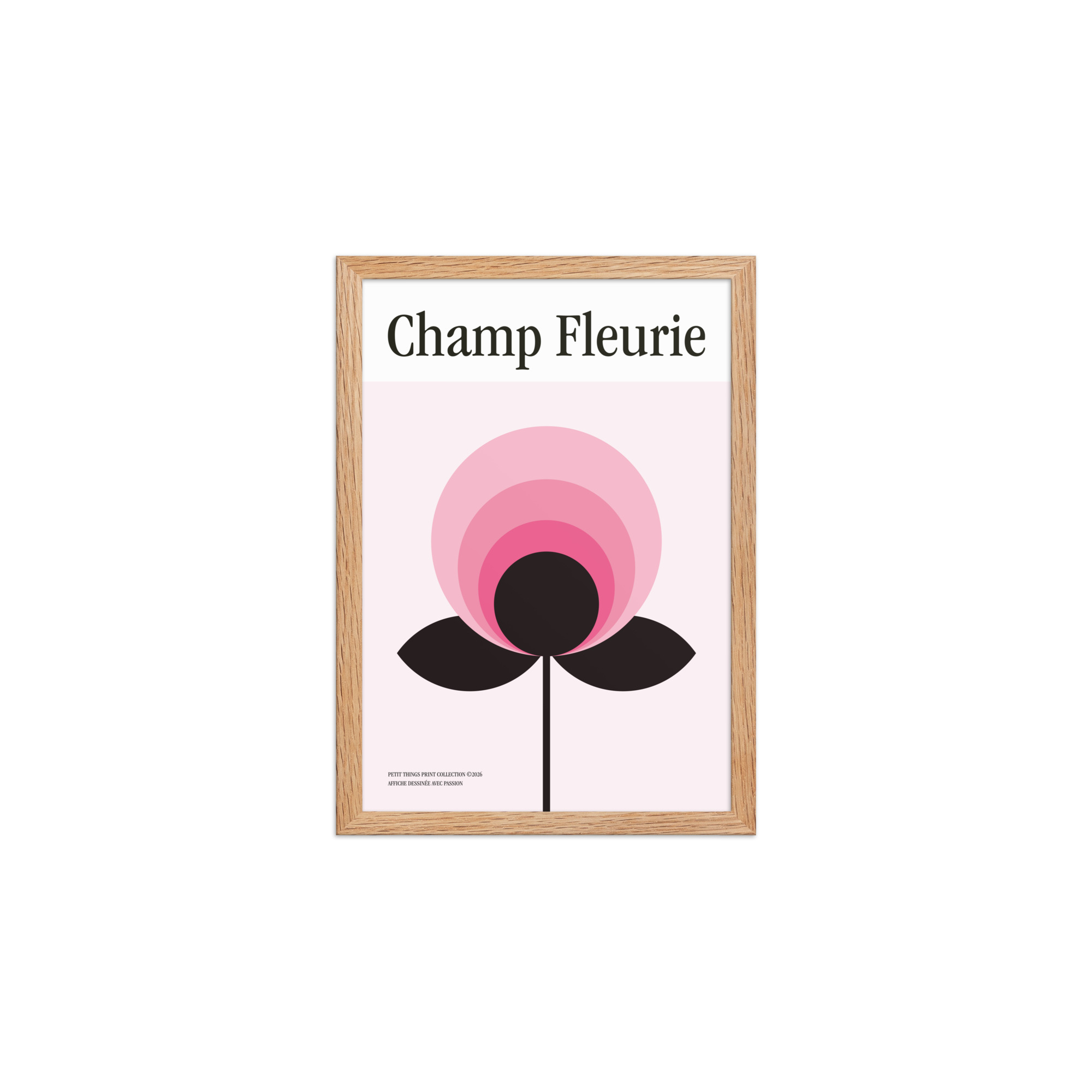 Framed matte paper poster - Champ Fleurie Rosé