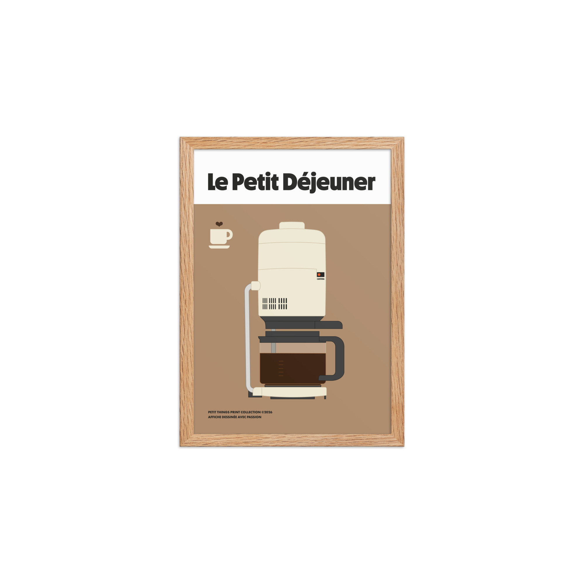 Framed matte paper poster - Le petit Déyeuner Doré