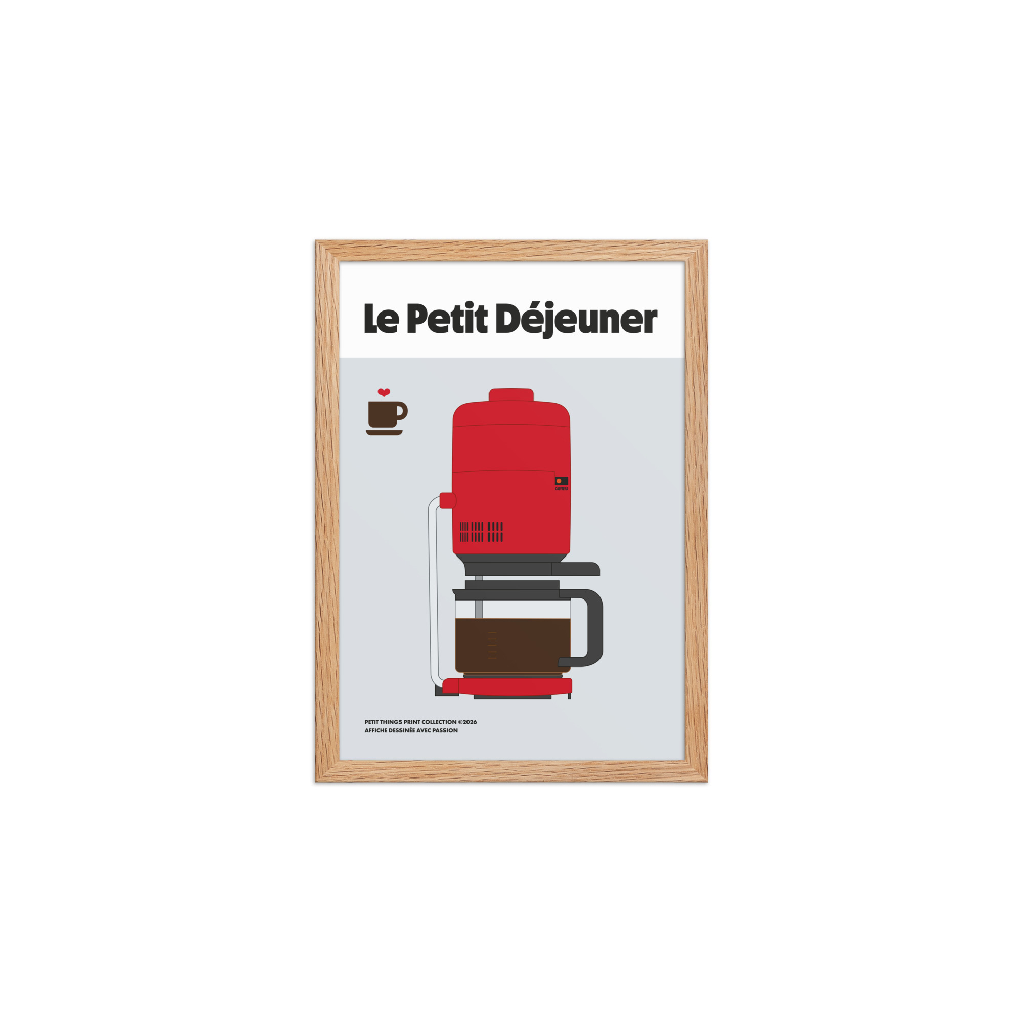 Framed matte paper poster - Le petit Déyeuner Rouge
