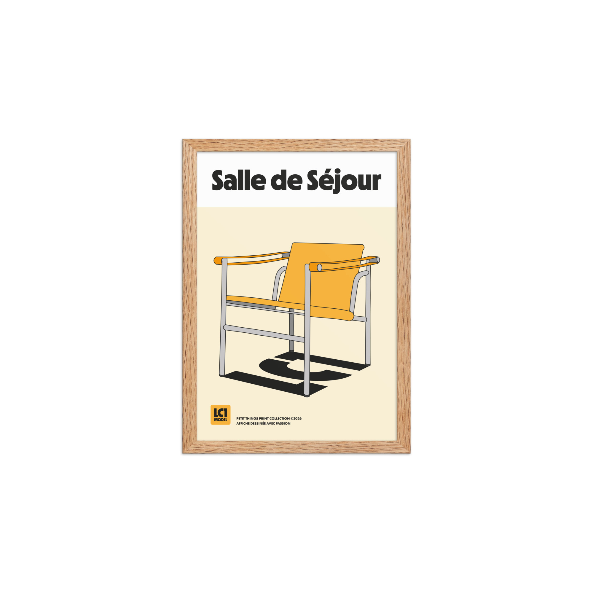 Framed matte paper poster - Salle de Séjour