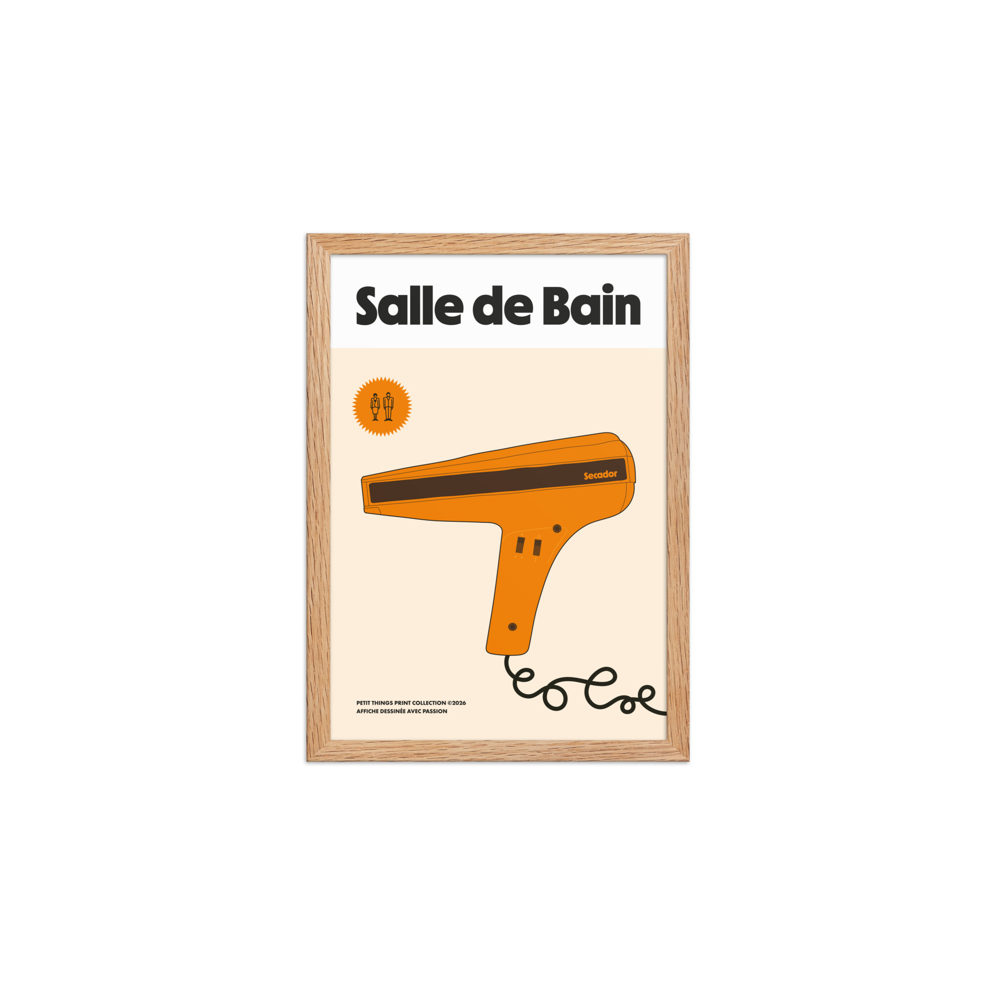 Framed matte paper poster - Salle de Bain