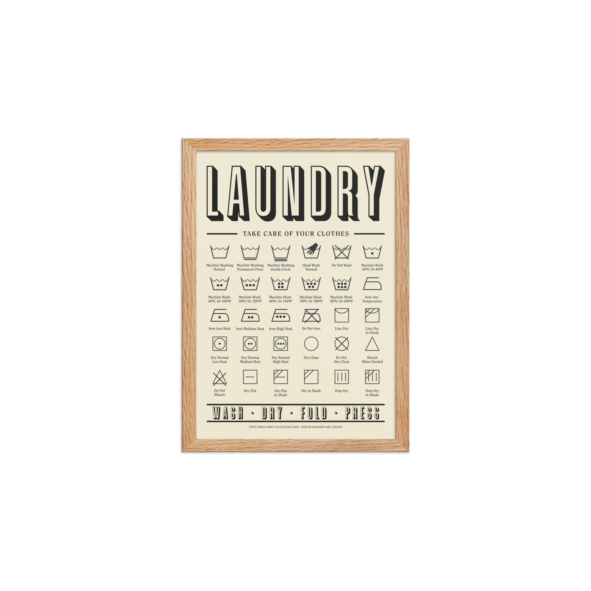 Framed matte paper poster - Laundry